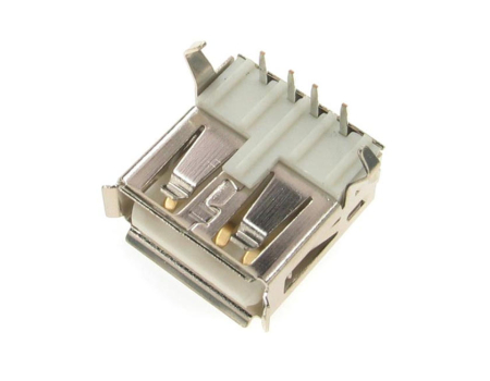 Gniazdo USB A typ do druku poziome czarne 2szt