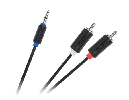 Przyłącze kabel JACK/RCA 3,5mm/2XRCA 10m cabeltech