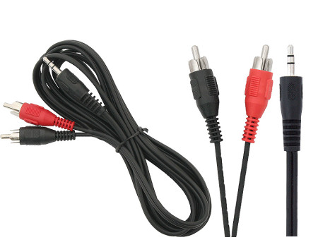 Przyłącze kabel JACK/RCA 3,5mm/2XRCA 2,5m