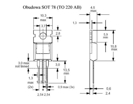 Tranzystor IRF540N N-FET 100V/33A 0,044R