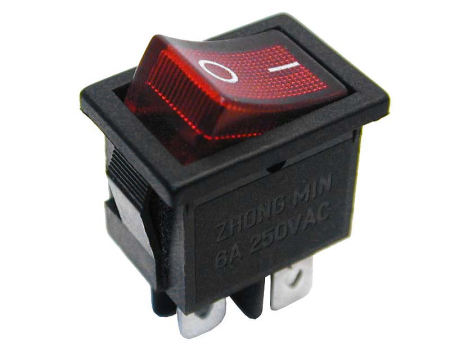 Przełącznik koł. ON/OFF MK1012C 3A 250V podśw.