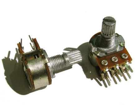 Potencjometr 15mm 2x 20K ohm A logarytm