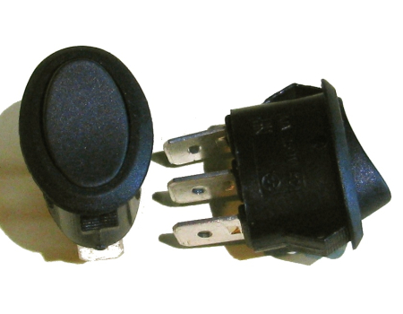 Przełącznik owal ON/ON MK10120 czarny