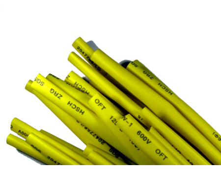 Rurka termokurczliwa 5/2,5mm żółta 1m 2szt