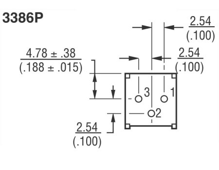 Potencjometr 3386P 200 ohm 2szt