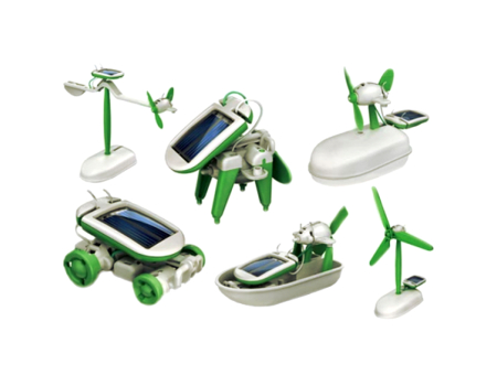 Zestaw solarny robot zielony